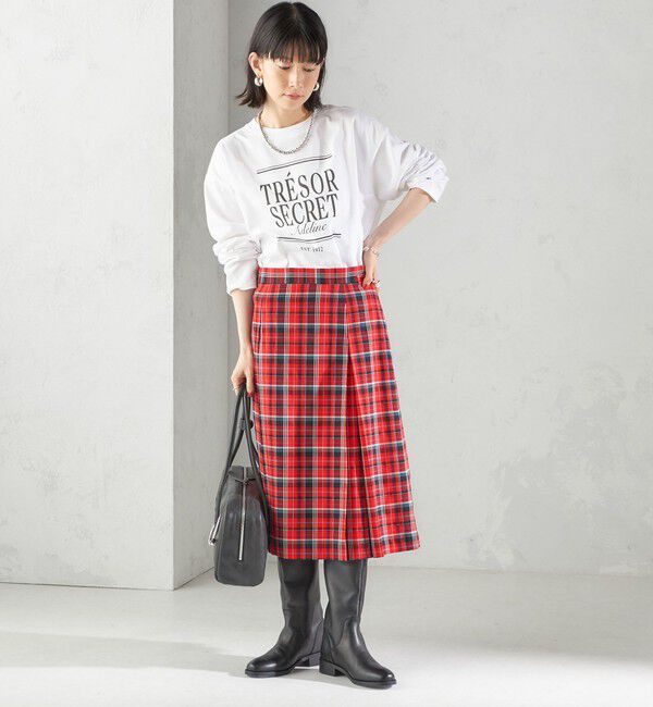 SHIPS for women「《一部追加予約》チェック ボックス プリーツ スカート」|スカート|
