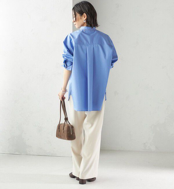 SHIPS for women「〈手洗い可能〉ソリッド フロント ヨーク スタンドカラー シャツ」|シャツ・ブラウス|