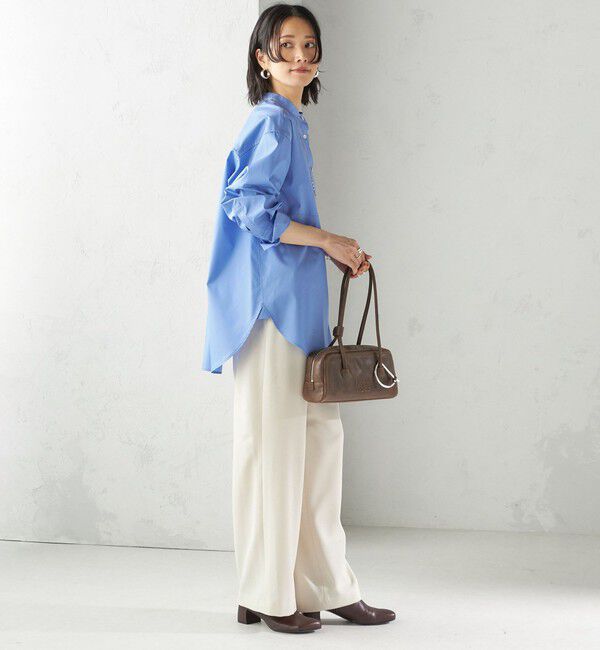 SHIPS for women「〈手洗い可能〉ソリッド フロント ヨーク スタンドカラー シャツ」|シャツ・ブラウス|