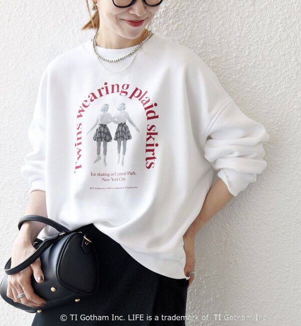 SHIPS any「GOOD ROCK SPEED: LIFE PC フォト ロゴ プリント スウェット」|スウェット・ジャージ|ホワイト