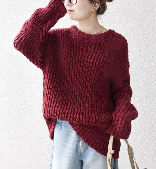 SHIPS any「SHIPS any:〈手洗い可能〉ロービング ルーズ ニット プルオーバー」|ニット・セーター|