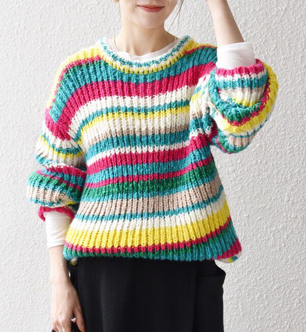 SHIPS any「SHIPS any:〈手洗い可能〉ロービング ルーズ ニット プルオーバー」|ニット・セーター|