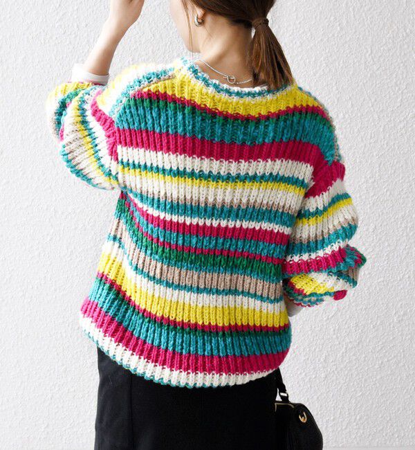 SHIPS any「SHIPS any:〈手洗い可能〉ロービング ルーズ ニット プルオーバー」|ニット・セーター|