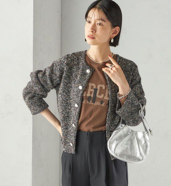 SHIPS for women「〈手洗い可能〉ミックス ヤーン ニット ジャケット」|カーディガン|