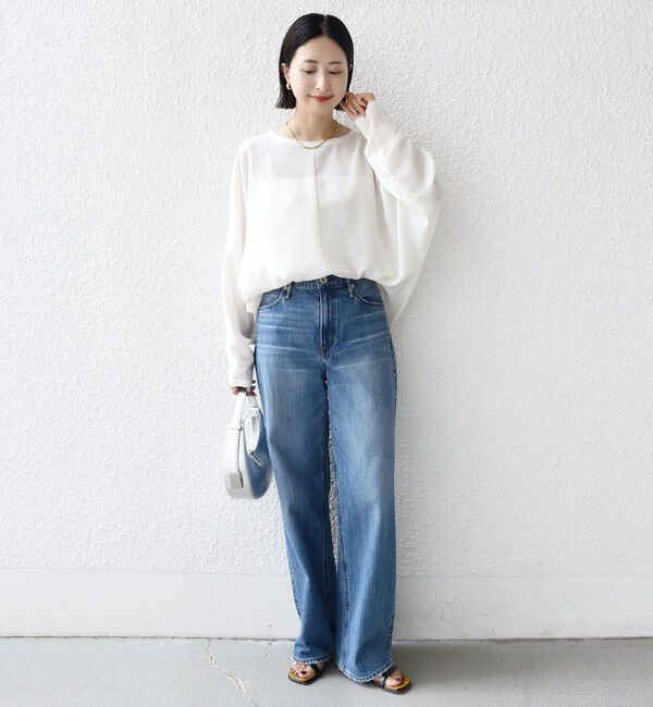 SHIPS for women「〈手洗い可能〉前後 2WAY シアー ドルマン ブラウス」|シャツ・ブラウス|