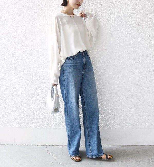 SHIPS for women「〈手洗い可能〉前後 2WAY シアー ドルマン ブラウス」|シャツ・ブラウス|