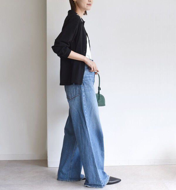 SHIPS for women「【WEB限定】〈手洗い可能〉ビーズ 刺しゅう 襟付 ニット カーディガン」|カーディガン|