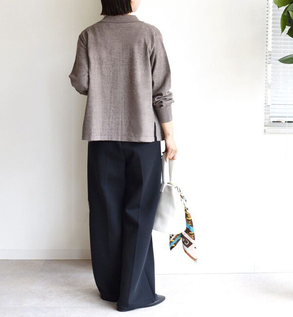 SHIPS for women「【WEB限定】〈手洗い可能〉ビーズ 刺しゅう 襟付 ニット カーディガン」|カーディガン|