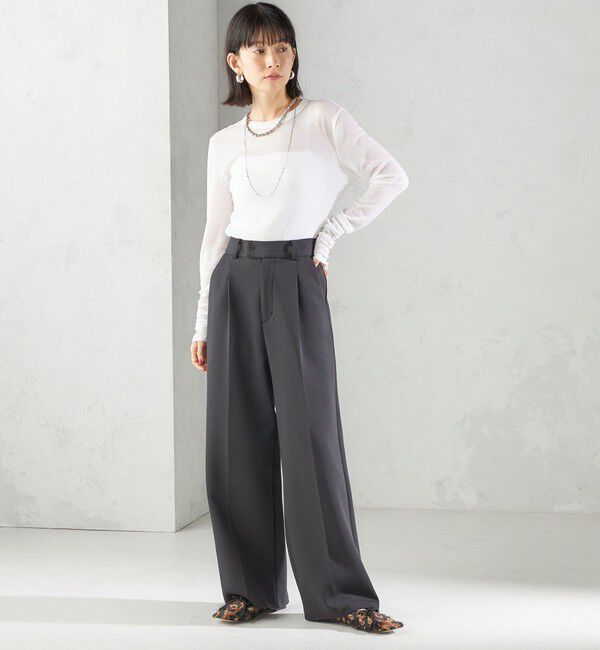 SHIPS for women「s.oyamadaコラボ:〈手洗い可能〉シアー テレコ ロング スリーブ TEE」|Tシャツ・カットソー|