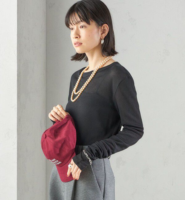 SHIPS for women「s.oyamadaコラボ:〈手洗い可能〉シアー テレコ ロング スリーブ TEE」|Tシャツ・カットソー|