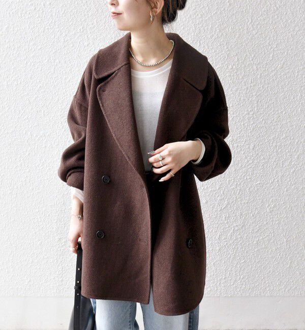 SHIPS any「SHIPS any: リバー ダブル テーラード ミドル コクーン コート」|その他|