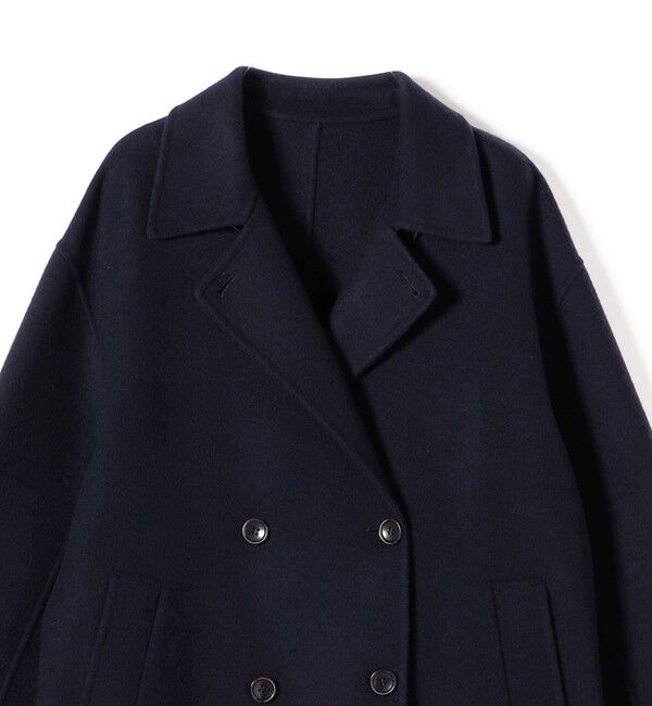 SHIPS for women「SUPER140 ダブル フェイス ショート コート」|ピーコート|