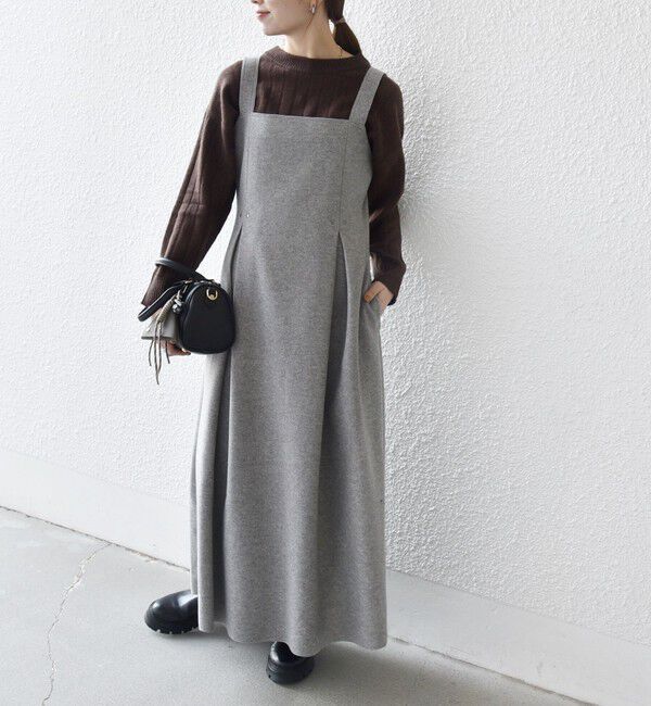 SHIPS any「SHIPS any: エア ニードル タック フレア ジャンパースカート」|ワンピース|