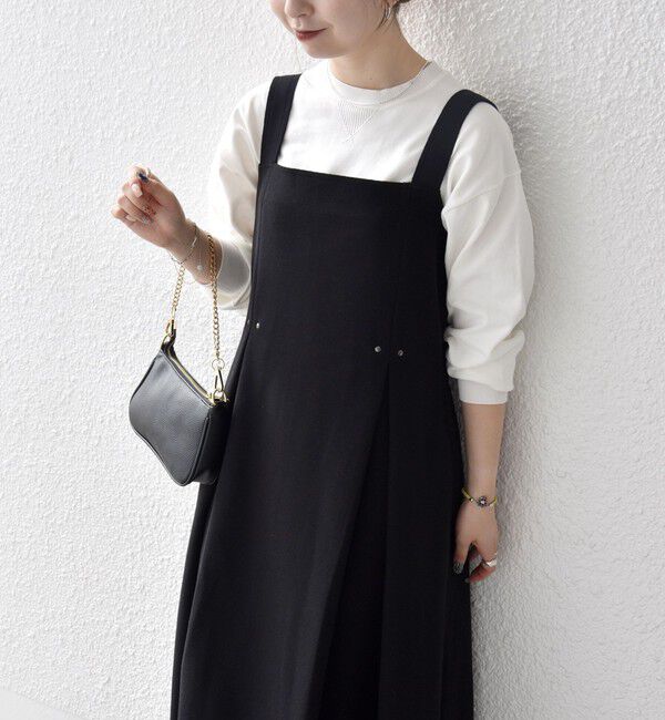 SHIPS any「SHIPS any: エア ニードル タック フレア ジャンパースカート」|ワンピース|