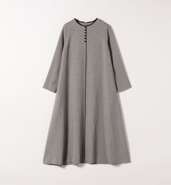 SHIPS any「SHIPS any: ウーステッド パイピング ボタン ロングスリーブ フレア ワンピース」|ワンピース|