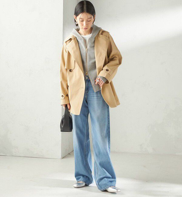 SHIPS for women「〈洗濯機可能〉AZUMA 裏毛 刺繍 ジップ アップ パーカ」|パーカー|