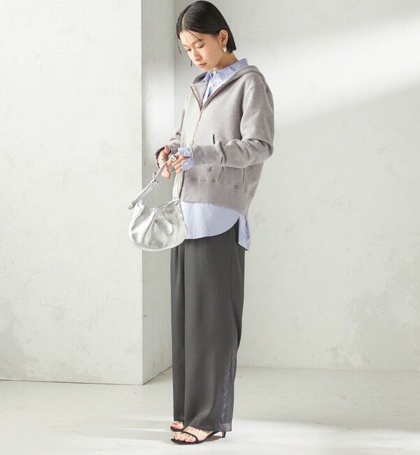 SHIPS for women「〈洗濯機可能〉AZUMA 裏毛 刺繍 ジップ アップ パーカ」|パーカー|