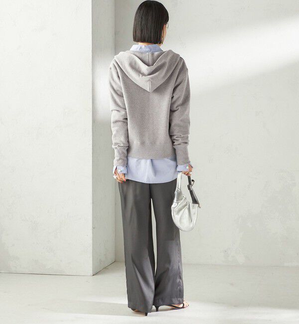 SHIPS for women「〈洗濯機可能〉AZUMA 裏毛 刺繍 ジップ アップ パーカ」|パーカー|