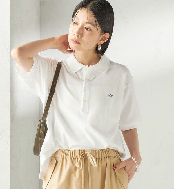 SHIPS for women「【SHIPS別注】LACOSTE:〈洗濯機可能〉ポロシャツ」|ポロシャツ|ホワイト
