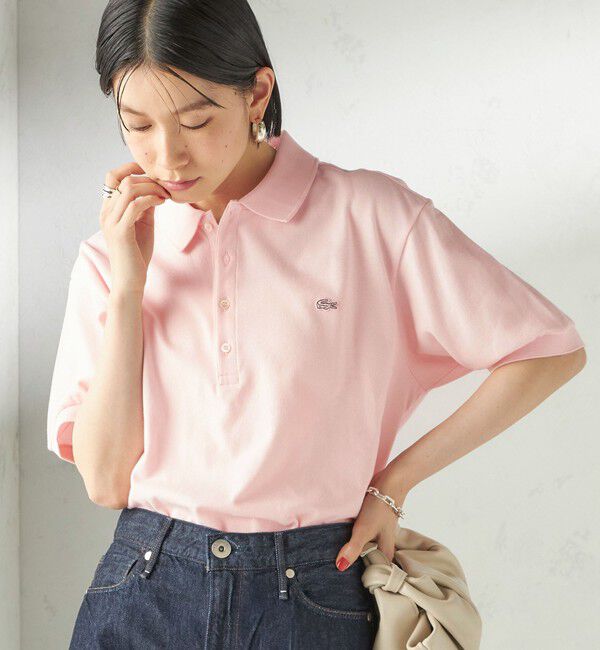 SHIPS for women「【SHIPS別注】LACOSTE:〈洗濯機可能〉ポロシャツ」|ポロシャツ|ピンク
