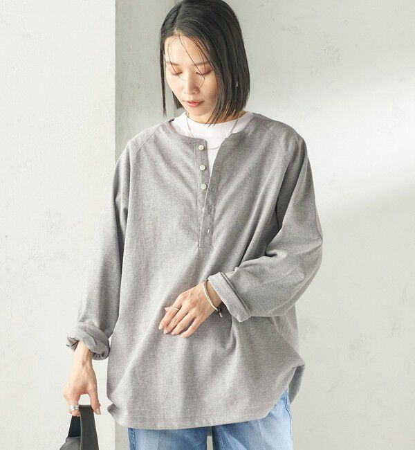 SHIPS for women「【SHIPS別注】onit: ヘンリー ネック プルオーバー」|Tシャツ・カットソー|