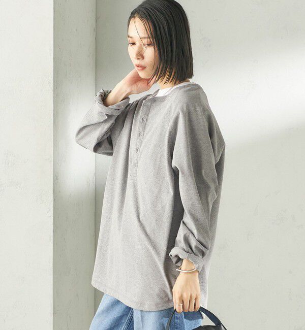 SHIPS for women「【SHIPS別注】onit: ヘンリー ネック プルオーバー」|Tシャツ・カットソー|