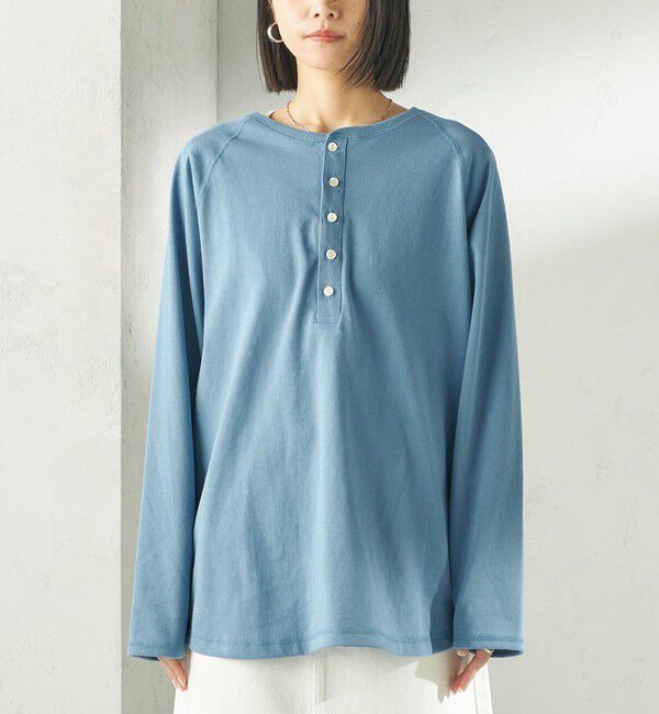 SHIPS for women「【SHIPS別注】onit: ヘンリー ネック プルオーバー」|Tシャツ・カットソー|