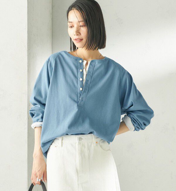 SHIPS for women「【SHIPS別注】onit: ヘンリー ネック プルオーバー」|Tシャツ・カットソー|