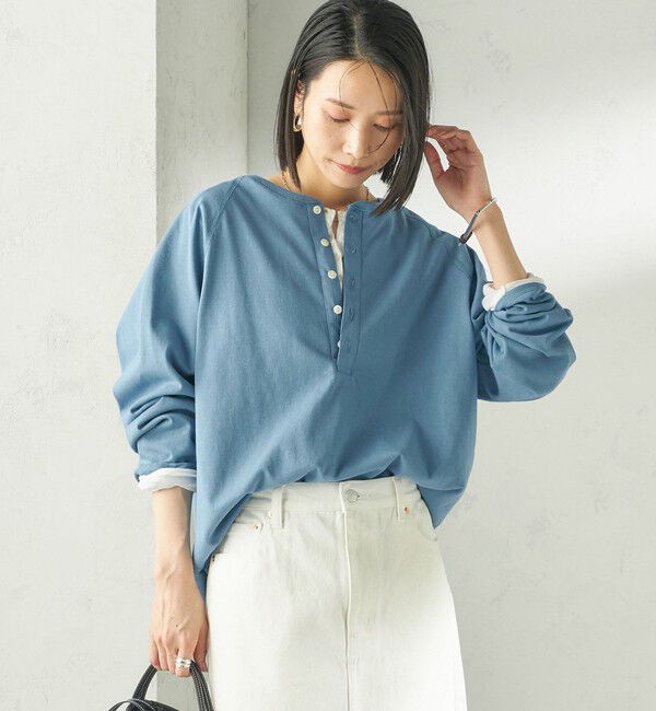 SHIPS for women「【SHIPS別注】onit: ヘンリー ネック プルオーバー」|Tシャツ・カットソー|