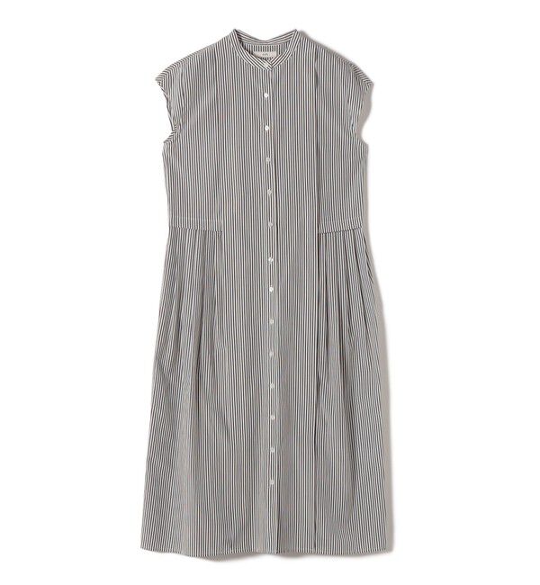 SHIPS for women「【WEB限定】〈手洗い可能〉ストライプ サイド タック ワンピース」|ワンピース|