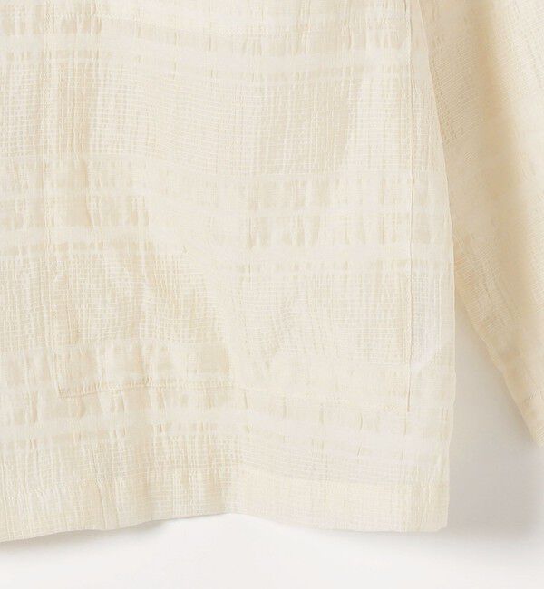 SHIPS any「SHIPS any:〈手洗い可能〉シアー チェック ルーズ テーラード シングル ジャケット」|テーラードジャケット|