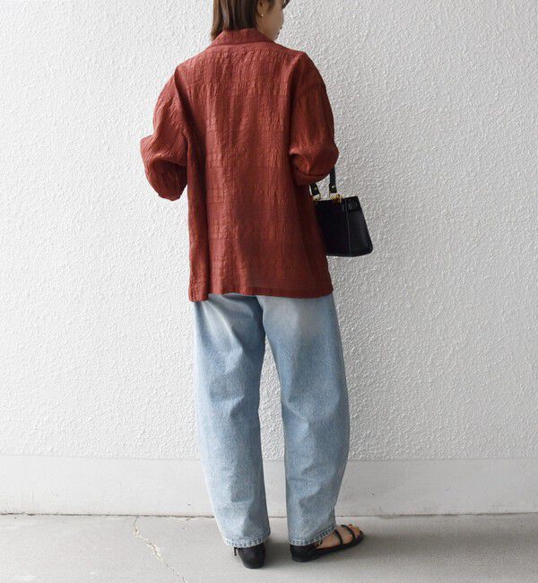 SHIPS any「SHIPS any:〈手洗い可能〉シアー チェック ルーズ テーラード シングル ジャケット」|テーラードジャケット|