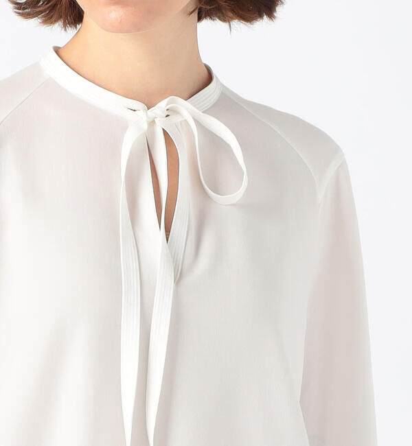 TOMORROWLAND collection「ポリエステルアムンゼン ボウタイブラウス」|シャツ・ブラウス|
