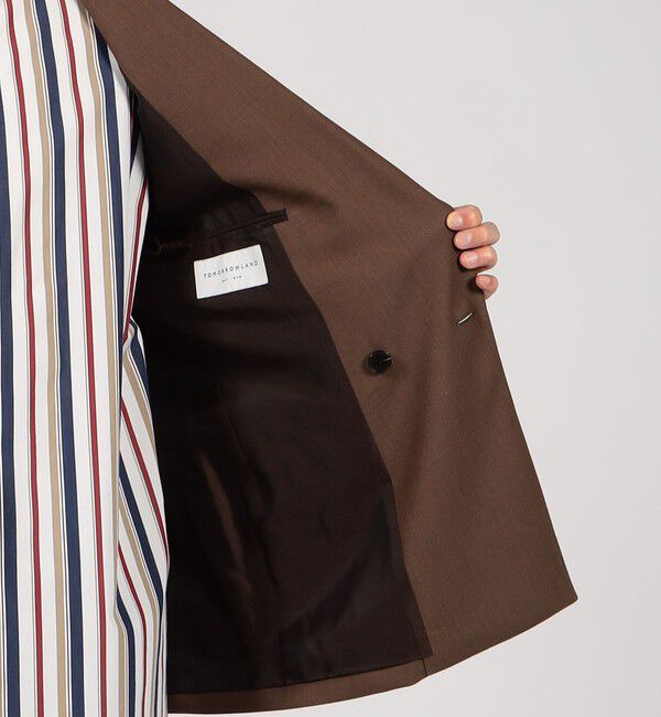 TOMORROWLAND MENS「ウールデニムシャンブレー ダブルブレステッド4Bジャケット」|テーラードジャケット|