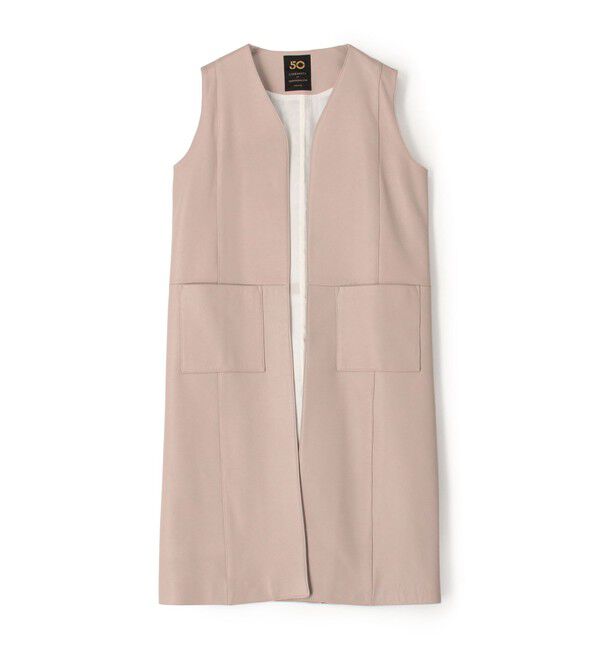 TOMORROWLAND BUYING WEAR「CINQUANTA ラムレザーロングジレ」|ダウンベスト・ベスト|41 ライトベージュ