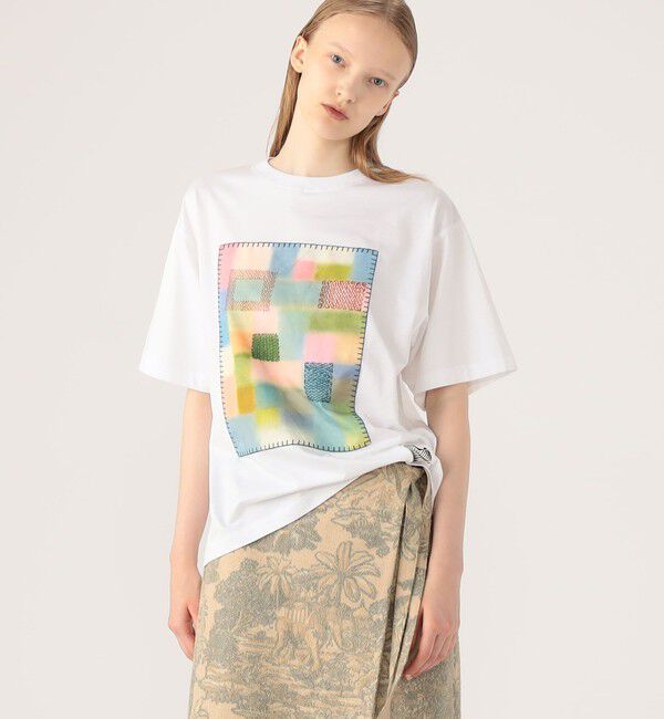 CABaN「CABaN スビンコットン モザイクプリントTシャツ」|Tシャツ・カットソー|