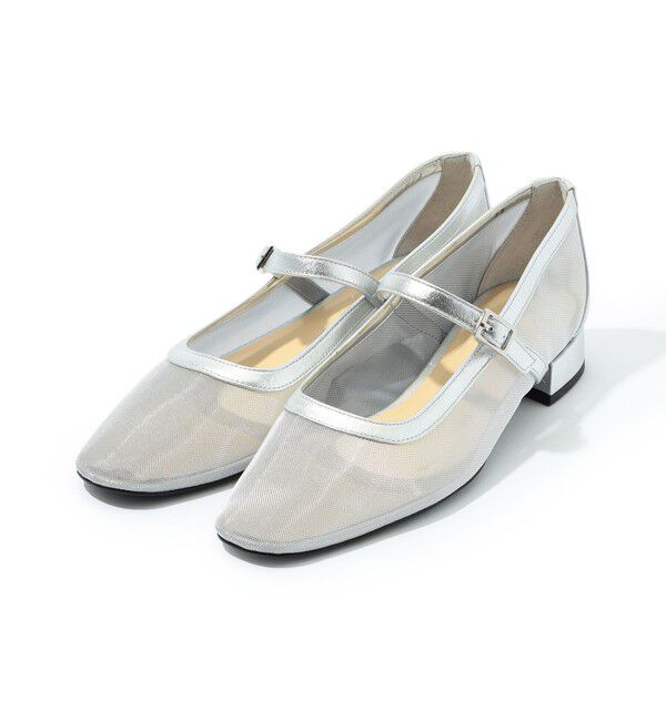 TOMORROWLAND GOODS「TOMORROWLAND チュール メリージェーン フラットシューズ」|パンプス|81 シルバー