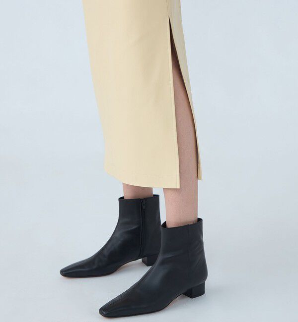 MACPHEE「レザーライク Iラインスカート」|タイト|