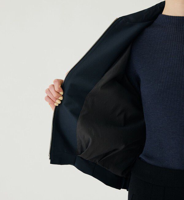 GALERIE VIE「シェイプメモリーウェザー タックヘムブルゾン」|ブルゾン・スタジャン|