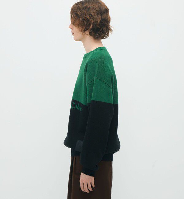 CABaN「CABaN コットンカシミヤジャカード JAZZ DRUM クルーネックプルオーバー」|ニット・セーター|