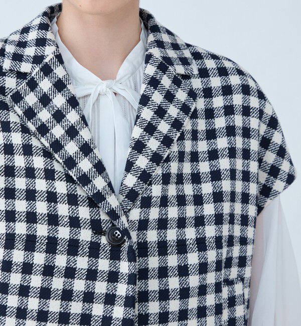 TOMORROWLAND collection「タムタムギンガム ノッチドカラージレ」|ベスト・ジレ|