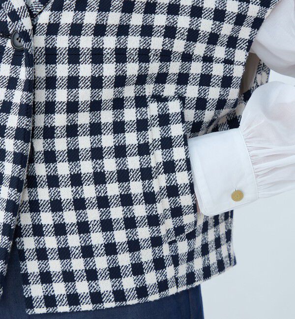 TOMORROWLAND collection「タムタムギンガム ノッチドカラージレ」|ベスト・ジレ|