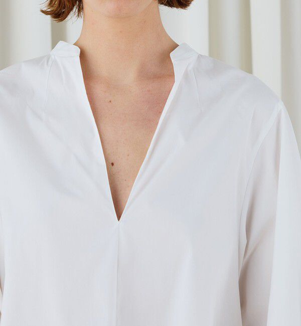 DES PRES「コットンストレッチポプリン ボリュームスリーブブラウス」|シャツ・ブラウス|