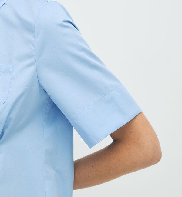 CABaN「コットンサテン ウエストタックシャツブラウス」|シャツ・ブラウス|