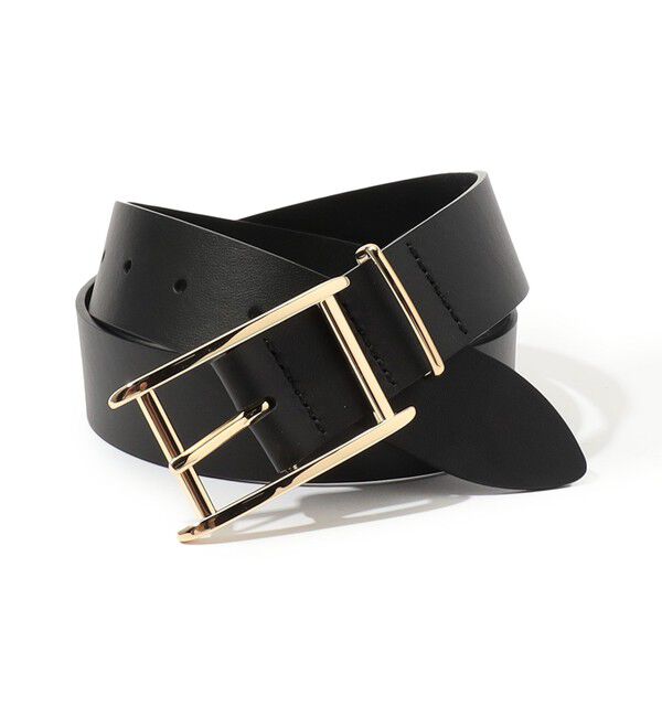 TOMORROWLAND GOODS「LEFIJE BUCKLE レザーベルト」|ベルト|19 ブラック