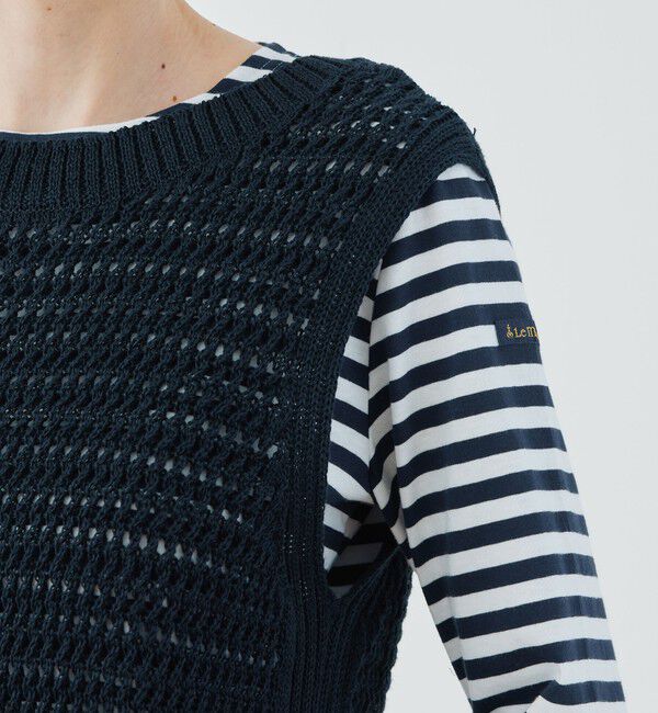 GALERIE VIE「オープンワークリネン ノースリーブプルオーバー」|ベスト・ジレ|