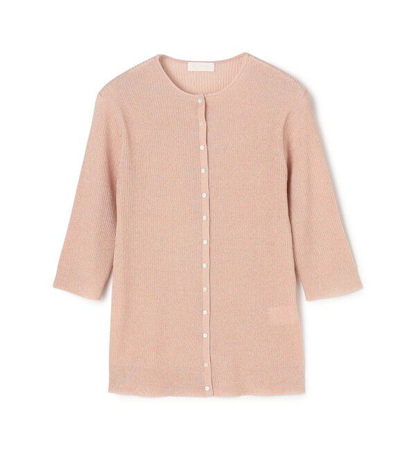 Ballsey「マーセライズドコットン クルーネックカーディガン」|カーディガン|31 ライトピンク