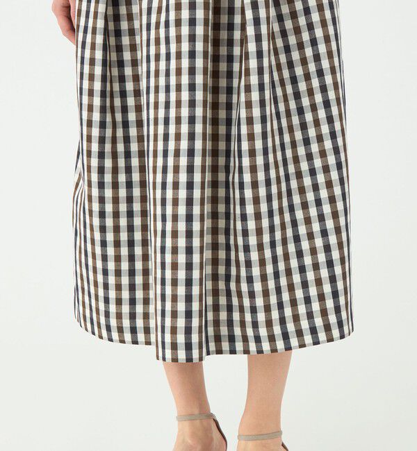 TOMORROWLAND collection「ピコロールギンガムチェック コクーンワンピース」|ワンピース|