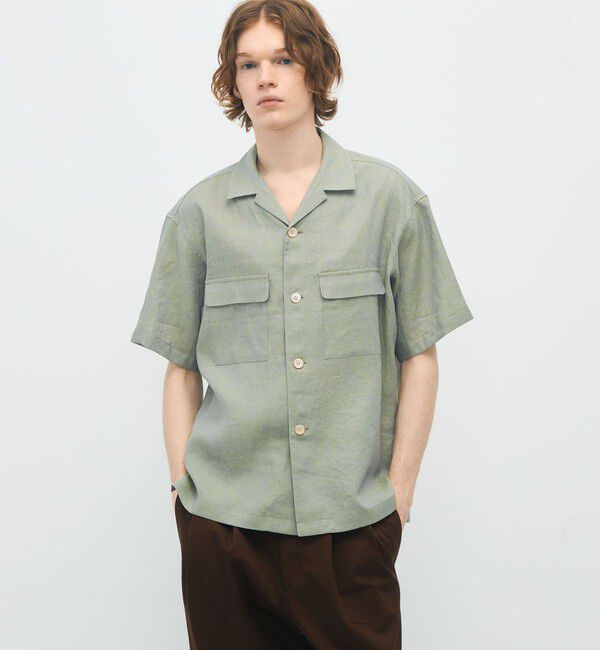 CABaN「CABaN リネン オープンカラーシャツ」|シャツ・ブラウス|