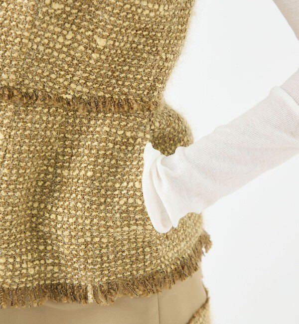 Ballsey「ブロッキングツイード ミドルジレ」|ベスト・ジレ|